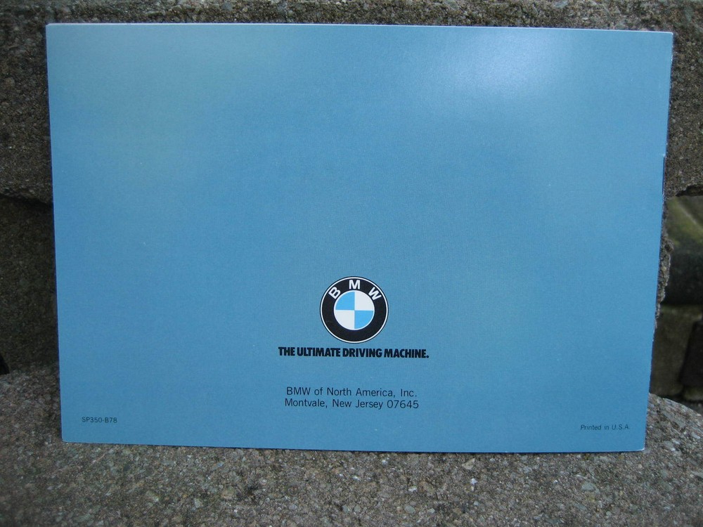 1978 BMW European Delivery Program Brochure