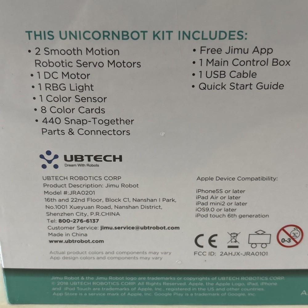 UBTECH Mythical Unicornbot Kit-App-Enabled Building & Coding Jimu Bot Stem NEW