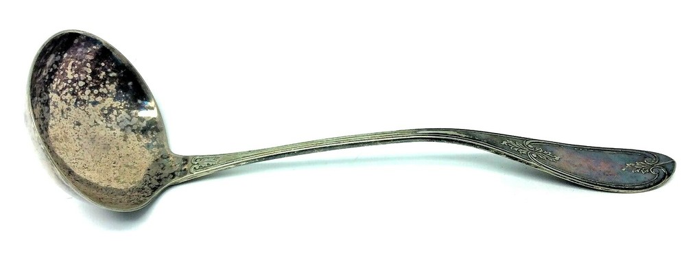 Vintage Used Olive by Roger Smith & Co Silverplate Ladle Kitchen Utensil