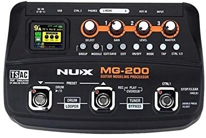 NUX MG-200 Guitar Modeling Processor Guitar Multi-Effects Processor With 55 Effe