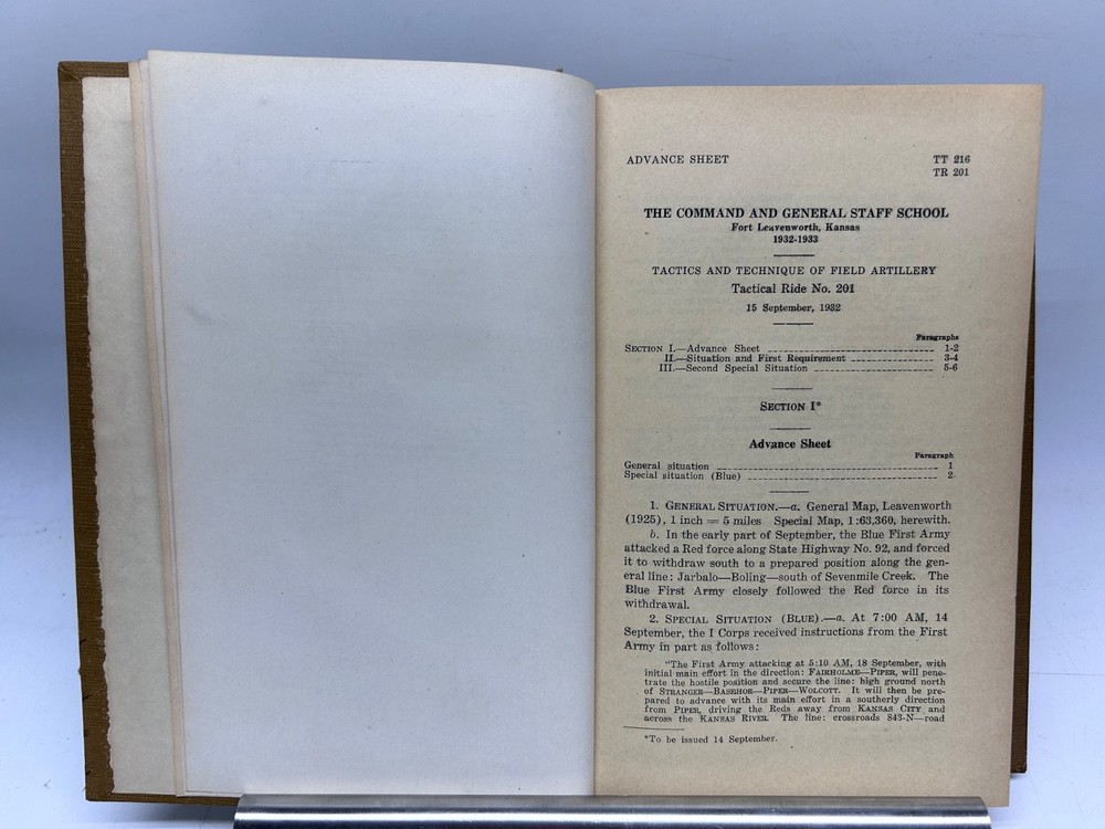 Command and General Staff School, Problems Second Year Course 1932-1933