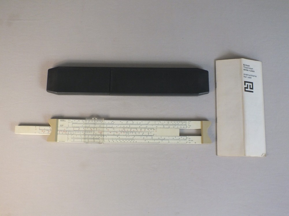 Vintage Thornton Mathmatical Slide Rule With Case & Instructions