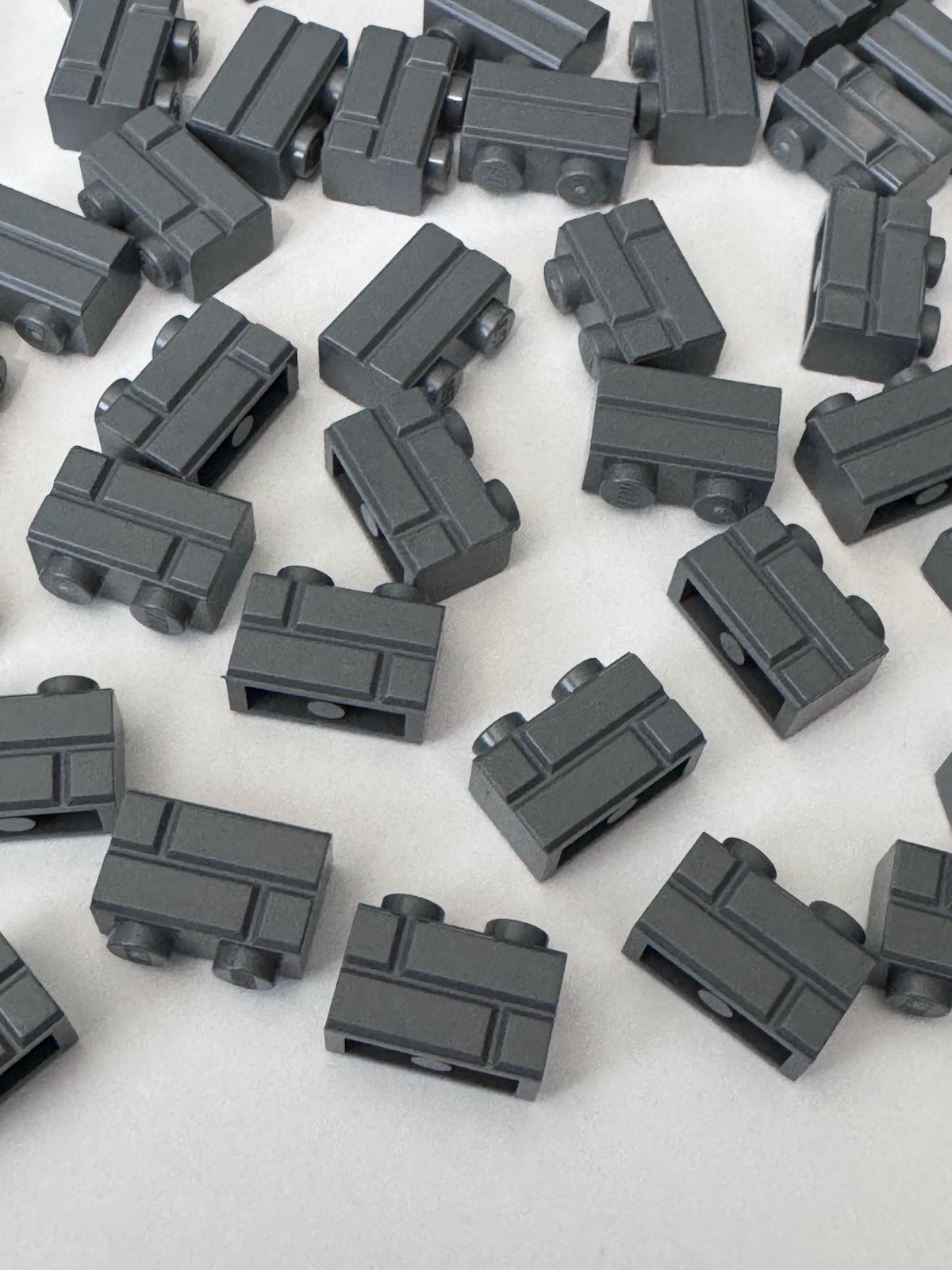 LOT 100 BRAND NEW LEGO 1x2 DARK GRAY BRICK WALL MASONRY CASTLE STONE