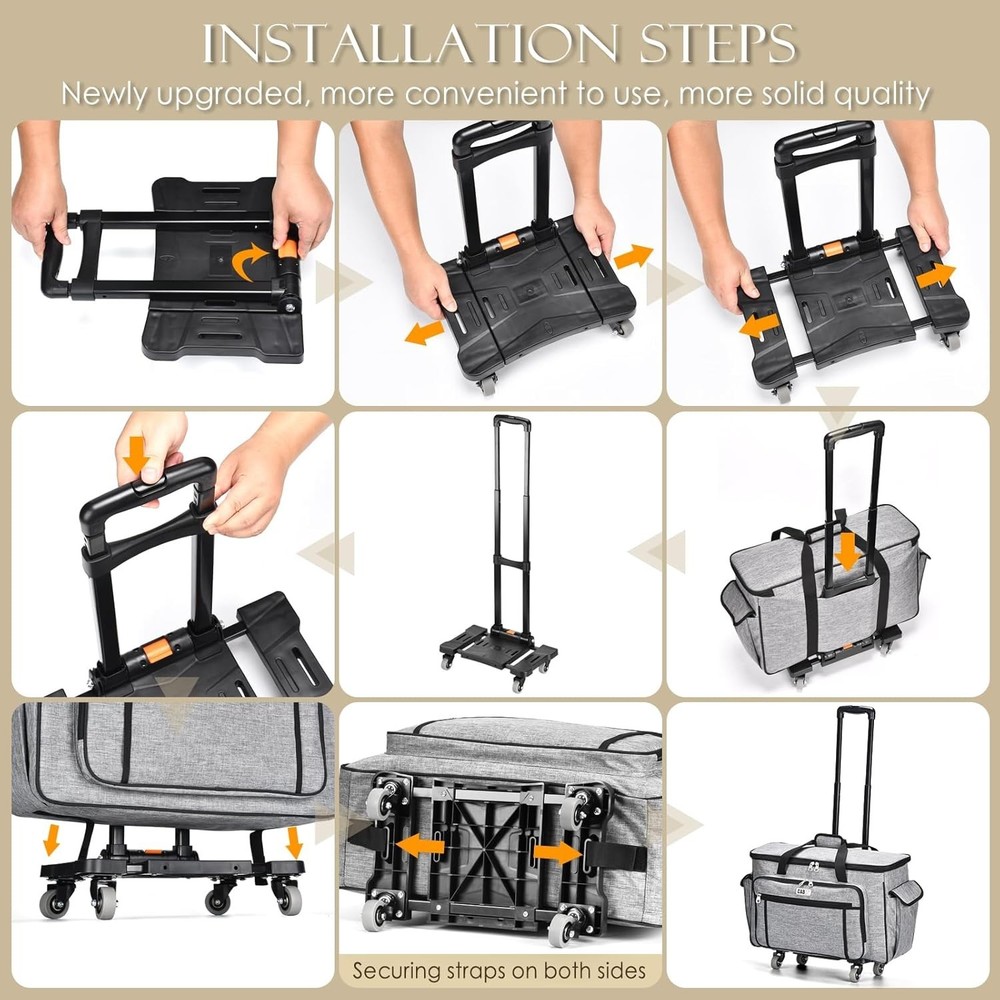 Rolling Carrying Case for Cricut Maker 3/Maker 4/Maker/Explore 4/Explore 3/Ex...