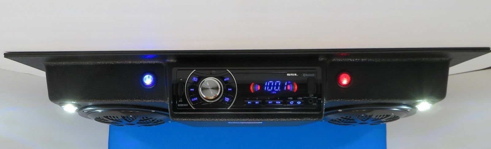 Golf Cart UTV ROOF MOUNT STEREO RADIO CONSOLE EMPTY FITS 6.5 INCH SPEAKERS