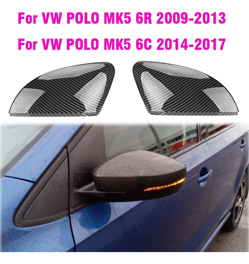 Black Absside View Mirror Cover Replacement Accessory For Vw