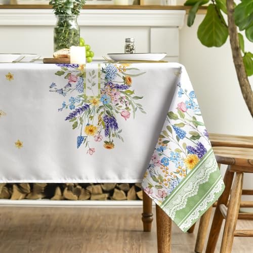 Spring Tablecloth 60×140 Inch Rectangular 60" x 140" (Rectangular) Green