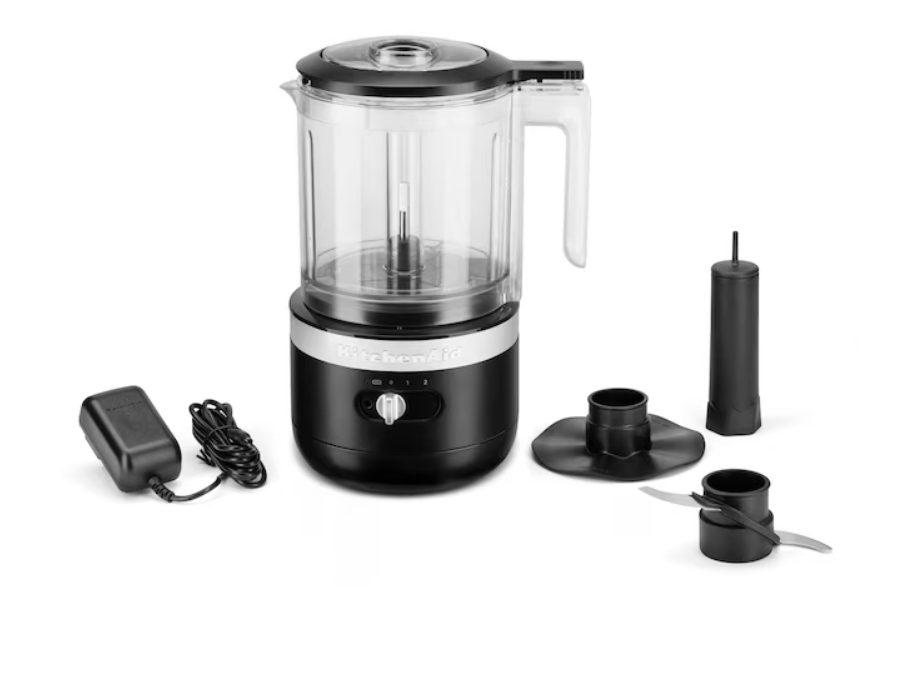 New KitchenAid 5-Cup Mini Food Chopper Cordless KFCB519BM, Matte Black