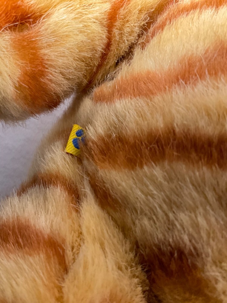 Build a bear orange striped soft cat plush