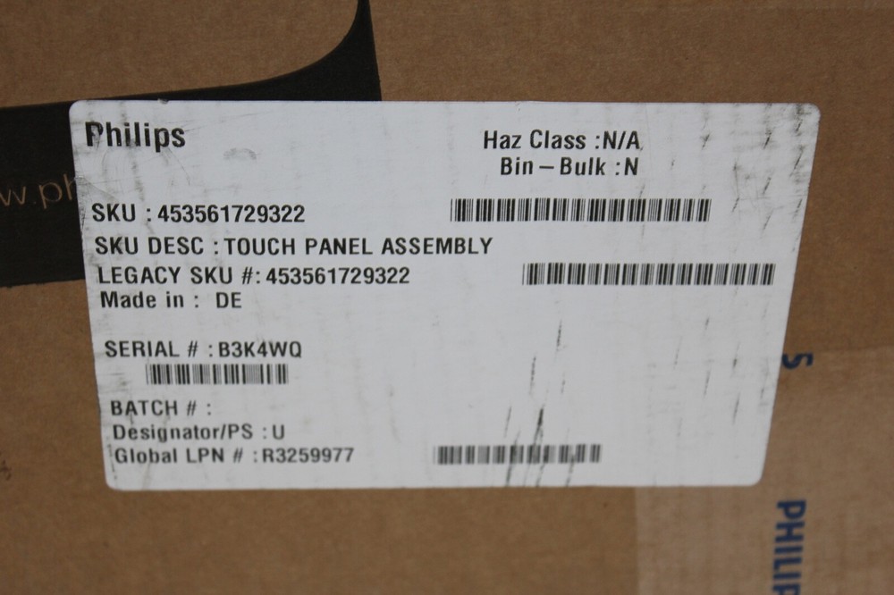 Philips Affinity 70 Replacement Touchscreen touch panel assembly. 453561729322