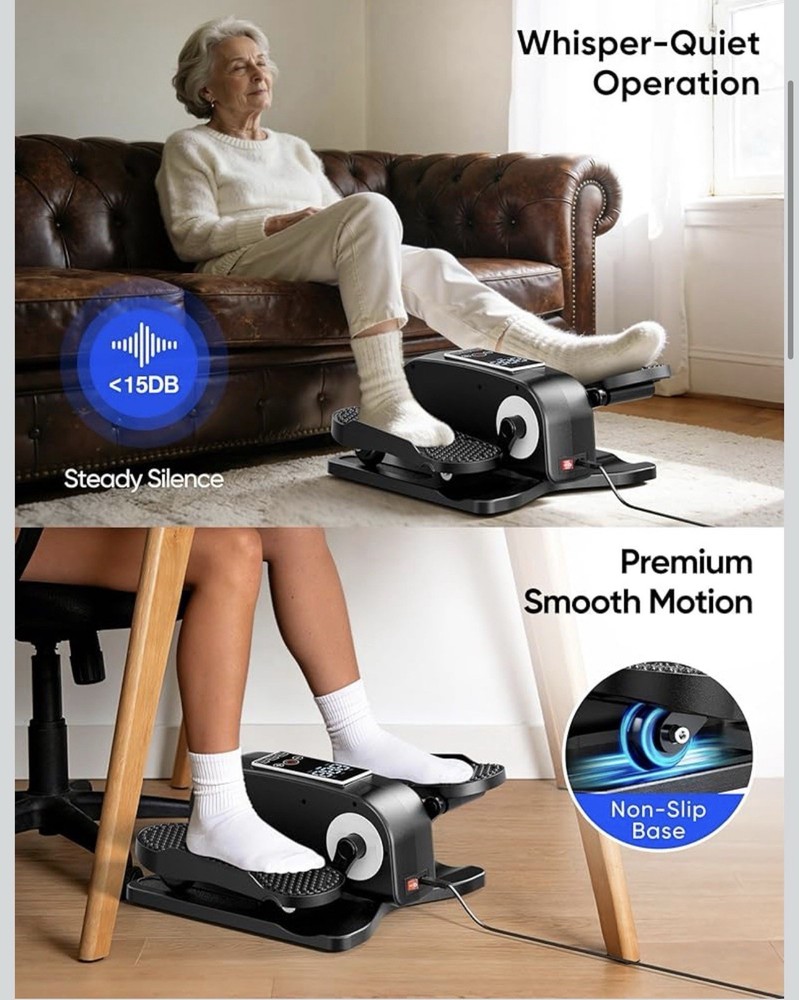 Under Desk Elliptical Machine for Senior (Black2