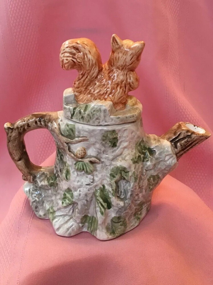 Squirrel Teapot Cook’s Bazaar TWC Ceramic Easter Spring Tree Tea Pot New
