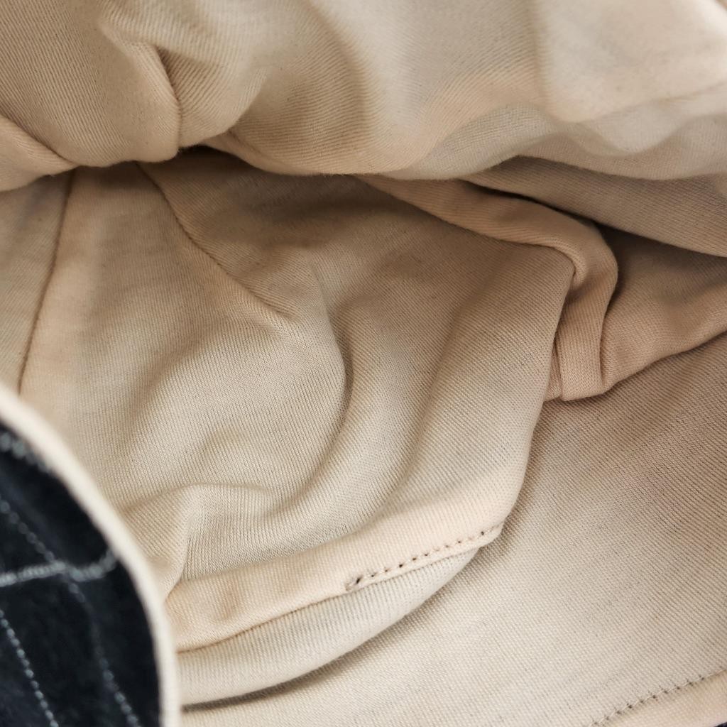 Pace Reversible Merino Wool Hat Square Print Eggshell Bicycle Cap NOS