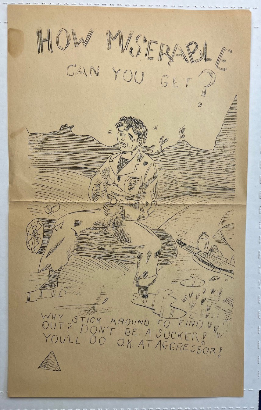 Anti US Korean War Propaganda Miserable Marine Sheet Leaflet China