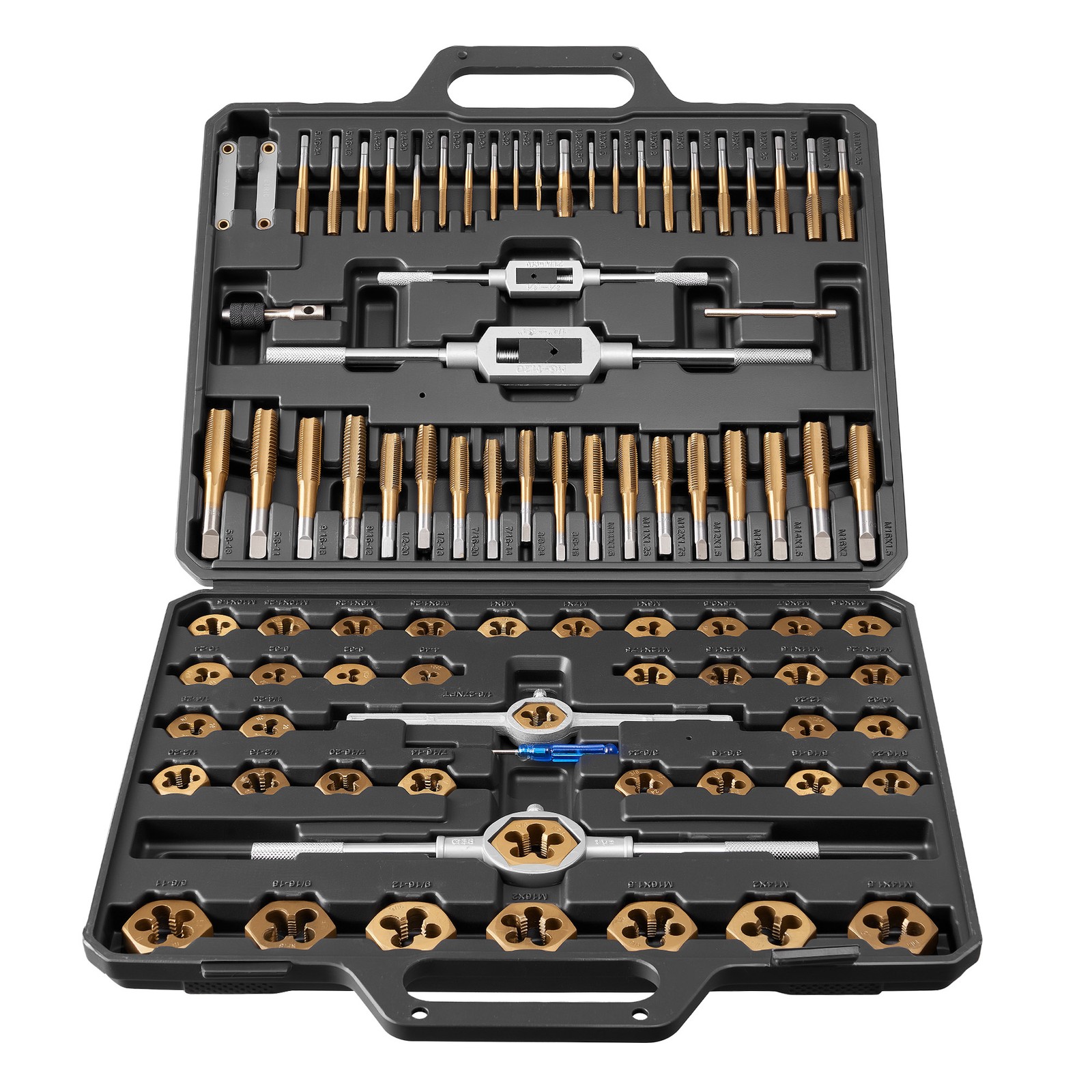Uimoso 86-Piece Tap and Die Set for Threading with Metric and SAE Sizes