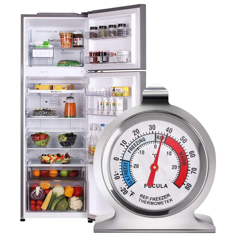 2PK Refrigerator Thermometer Freezer Kitchen Fridge Temperature Gauge Sensor