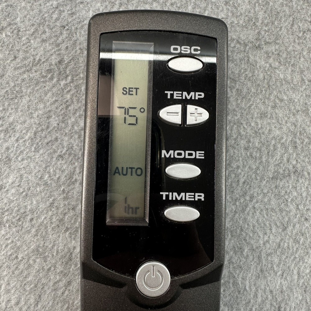 LASKO Fan Remote Control 6 Button Digital LCD Screen Timer Temp Oscillating Mode