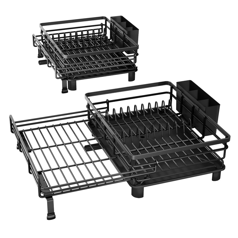 Dish Drying Rack Extendable Dish Rack Large Sink Drying Dish Drainer For Kitchen
