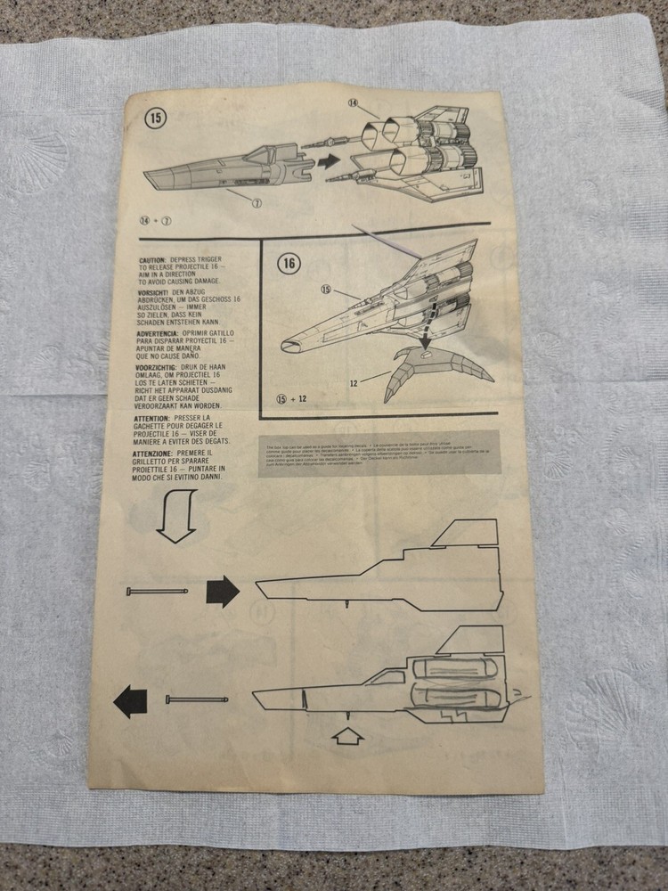 Battlestar Galactica COLONIAL VIPER 1978 Monogram Model - Instructions Only