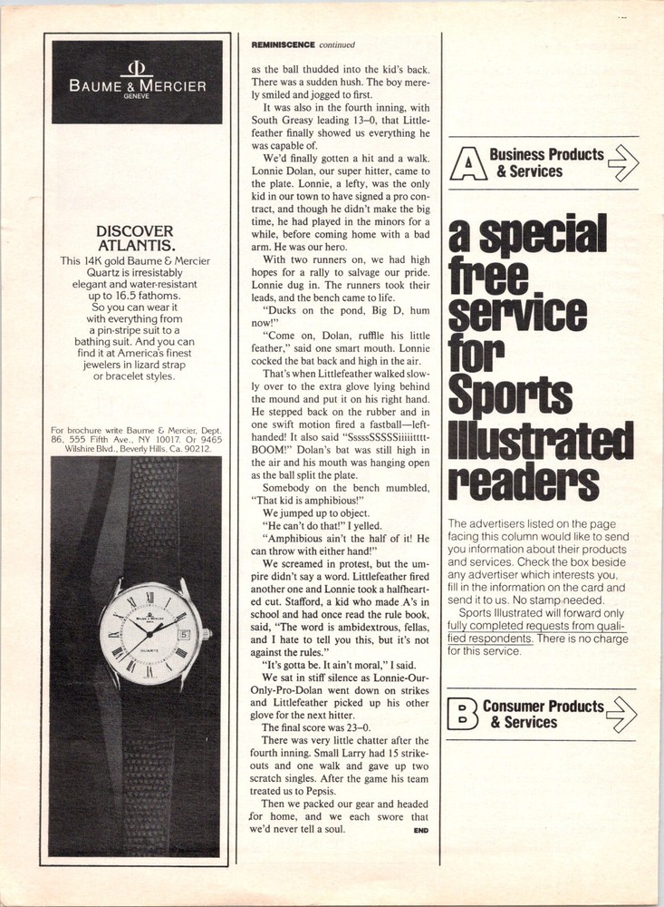 1981 • BAUME & MERCIER  print ad • 1980s ADV-82