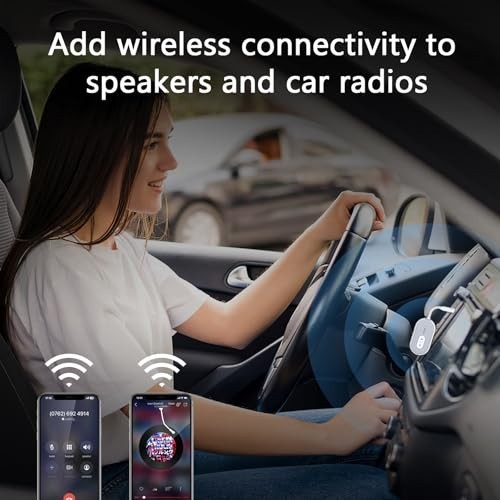 Bluetooth 5.3 Audio Adapter, Low Latency Transmitter & Receiver for 2 Devices, 3