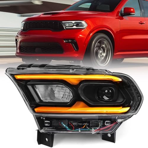 Full LED Headlight Assembly Compatible with Dodge Durango 2021 Left(Driver)