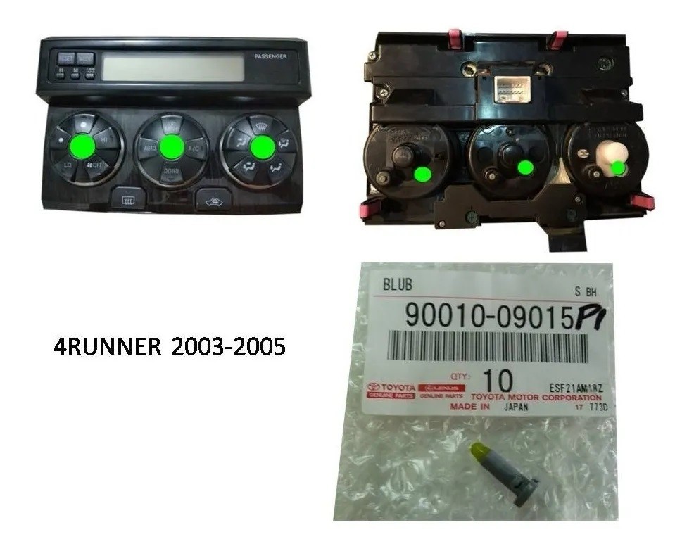 SET 4 BULB CONSOLE COOLER CONTROL SWITCH 4 RUNNER 03-09 OEM GENUINE