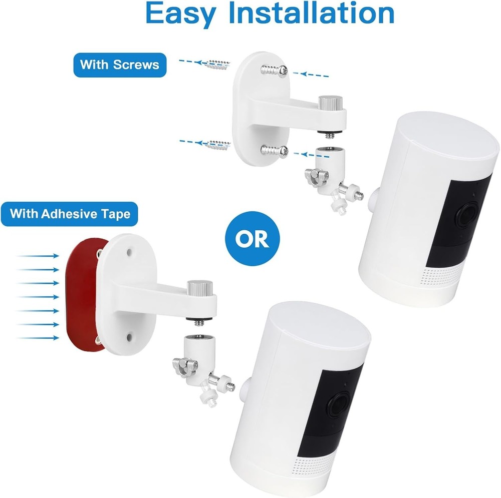 Lightweight Adjustable Wall Bracket for Ring Outdoor Camera - Easy Installation