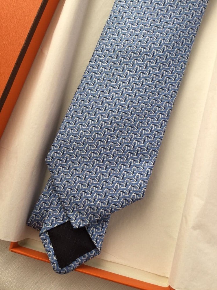 HERMES Tie Light Blue