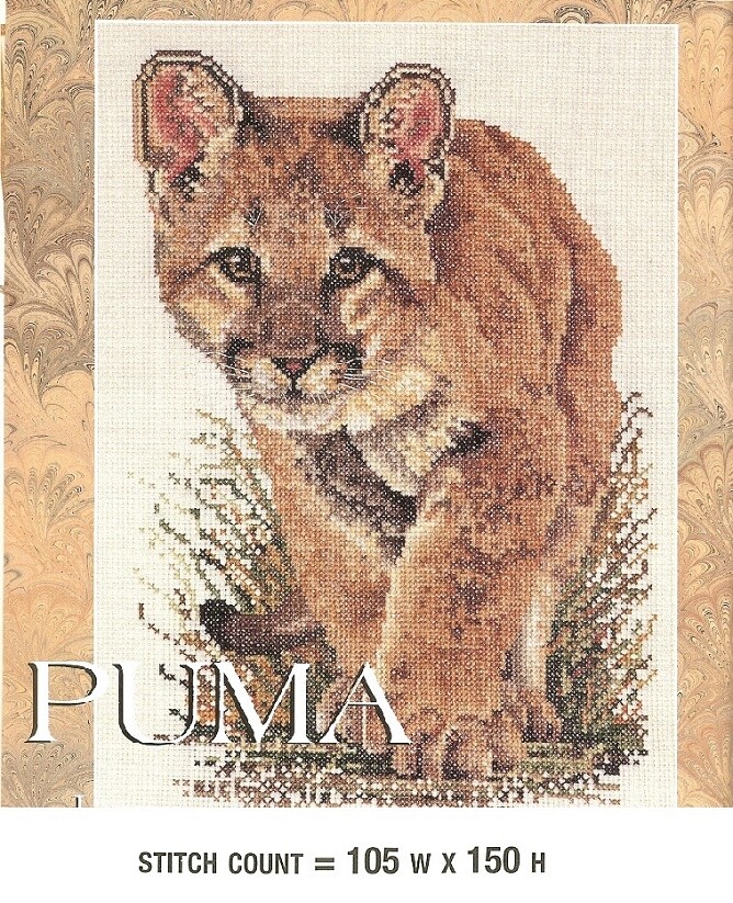 PUMA    CROSS  STITCH  PATTERN  ONLY  PY - VYW