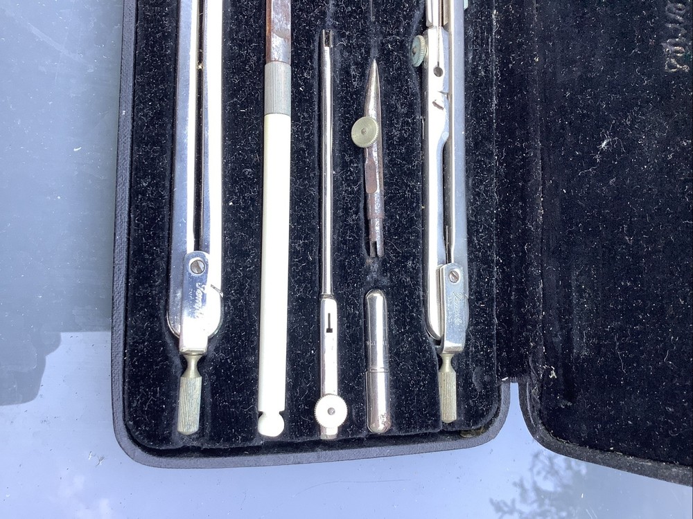 Vintage mechanical drawing instruments - Temple Series