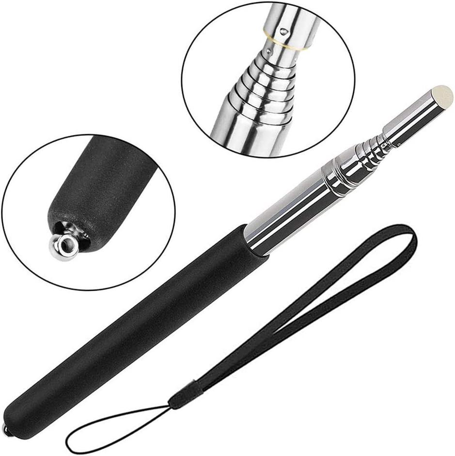 Telescopic Teacher Pointer Stick with Hand Lanyard, Teaching Pointer for Classro