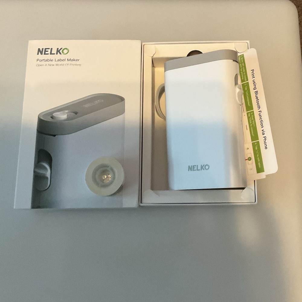 NELKO Label Maker Machine P21 Portable Bluetooth NEW OPEN BOX. Works