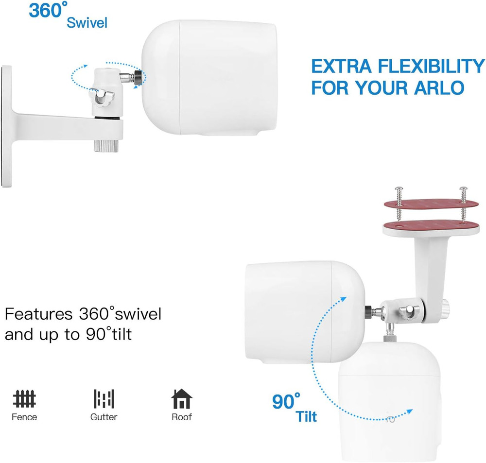 2Pack Security Wall Mount for Arlo Pro/Pro2/Pro3/Pro4/Ultra/Ultra2/Essential ...