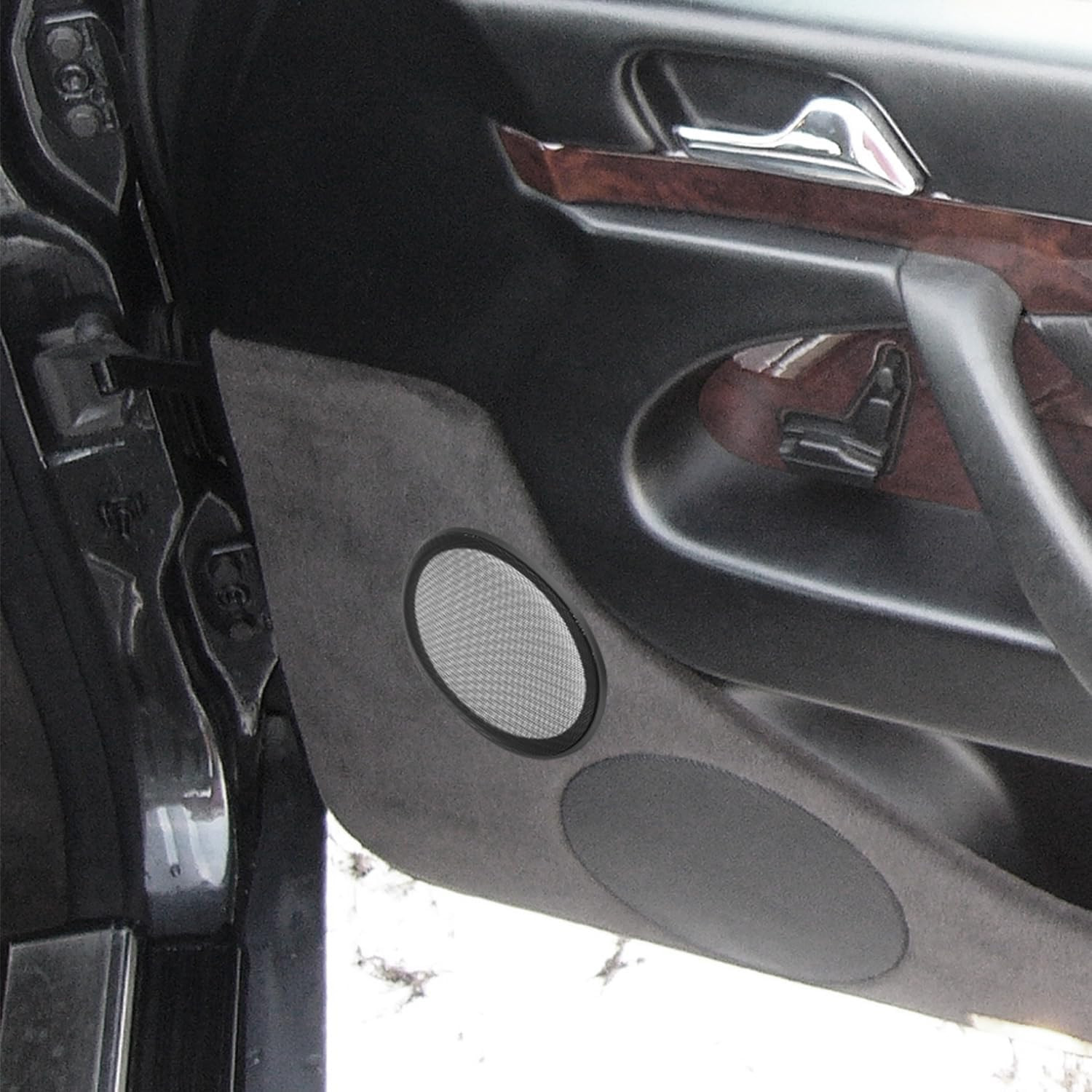 QWORK 6" X 9" Speaker Grill Covers with ABS Plastic Frame & Metal Mesh, Protect