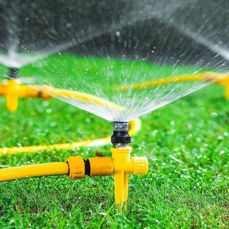 2 Pack Lawn Sprinklers Rotating Yard Water Sprinklers Adjustable Coverage