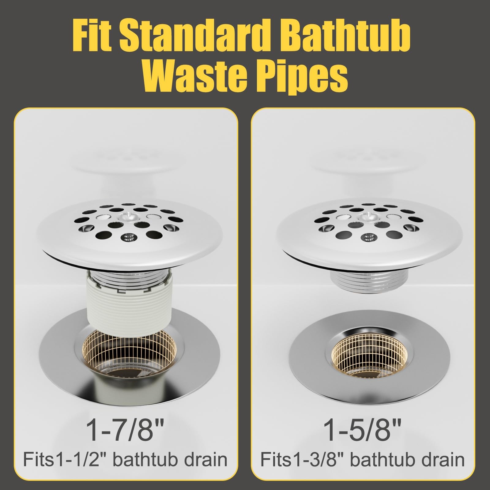 Paikalo Trip Lever Tub Drain Kit, Bathtub Drains Stopper Chrome Kits