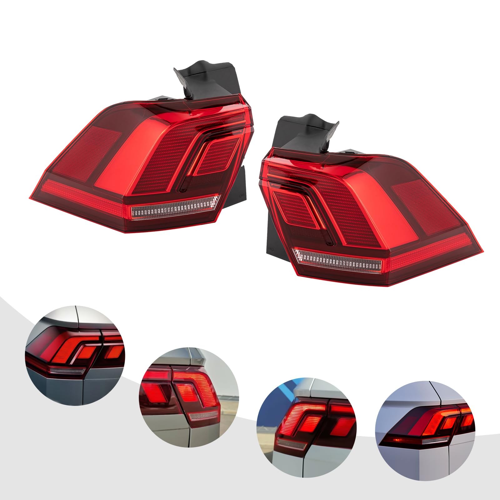 For 2018-2023Volkswagen Tiguann Halogen Taillights Assembly (Pair Set)