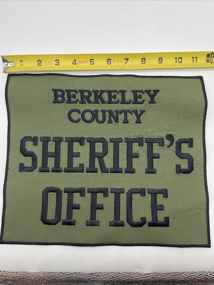 BERKELEY COUNTY SHERIFF’S OFFICE Large Patch Uniform Patch Back Of Jacket Shirt