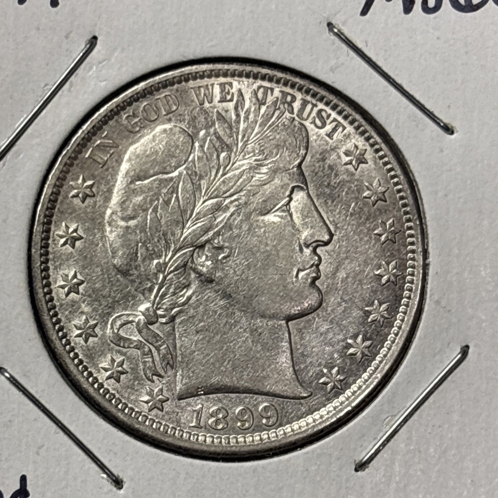 1899 P BARBER HALF DOLLAR REALLY NICE AU 90% Silver