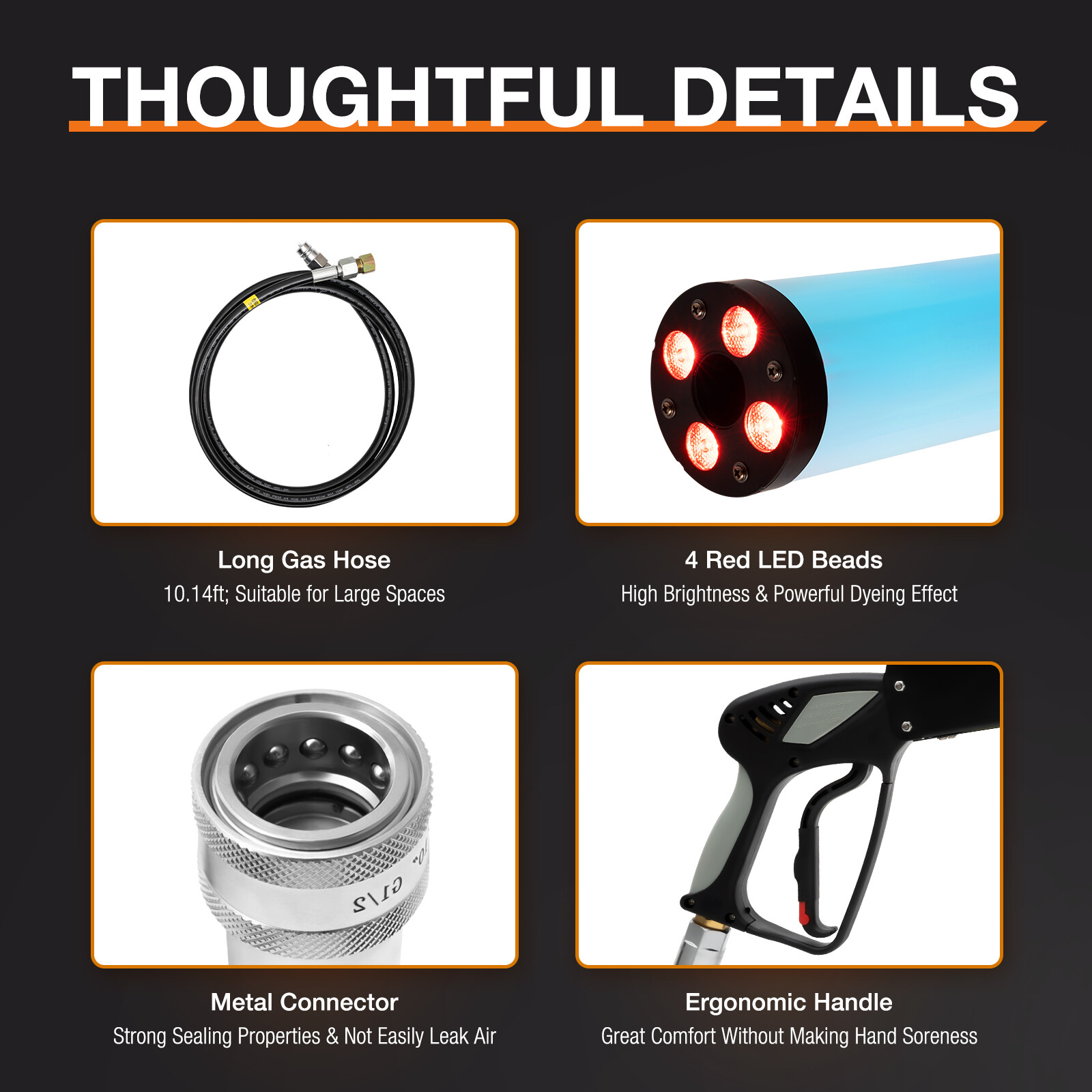 LED CO2 Gun LED Confetti Cannon Machine CO2 Jet Stage Event For Party DJ Club US