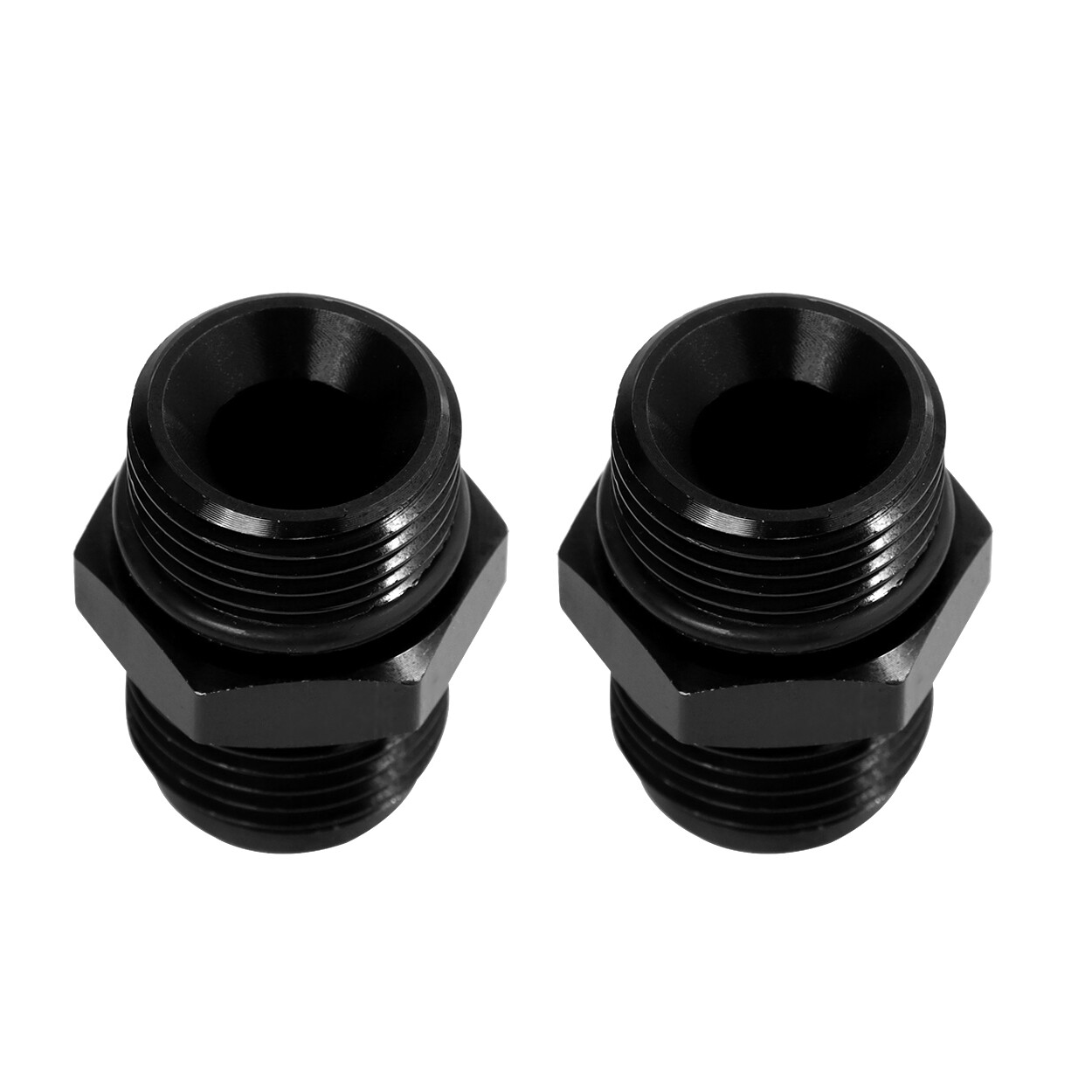 ORB O-ring AN12 12AN to AN12 12AN Male Adapter Fitting Black Pack of 2