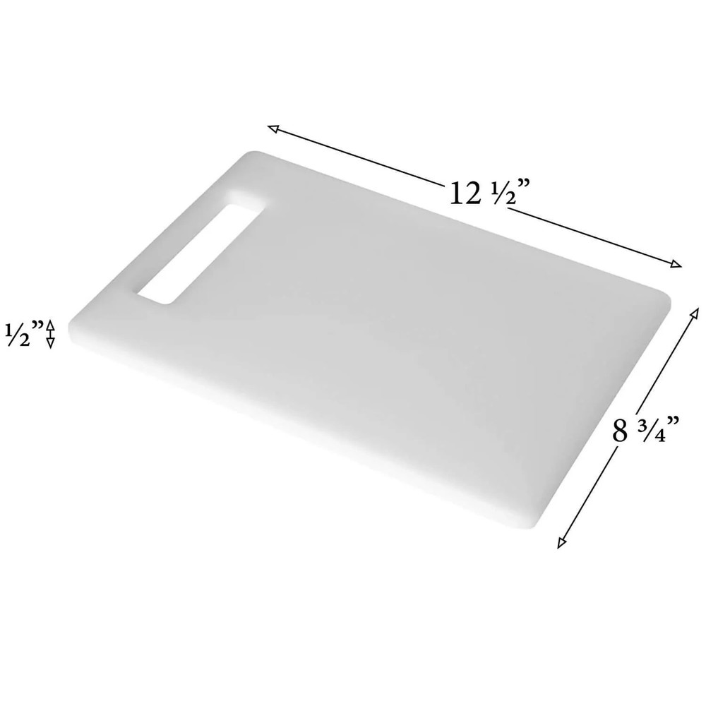 Cutting Board for Griddles with Accessory Side Shelf - White
