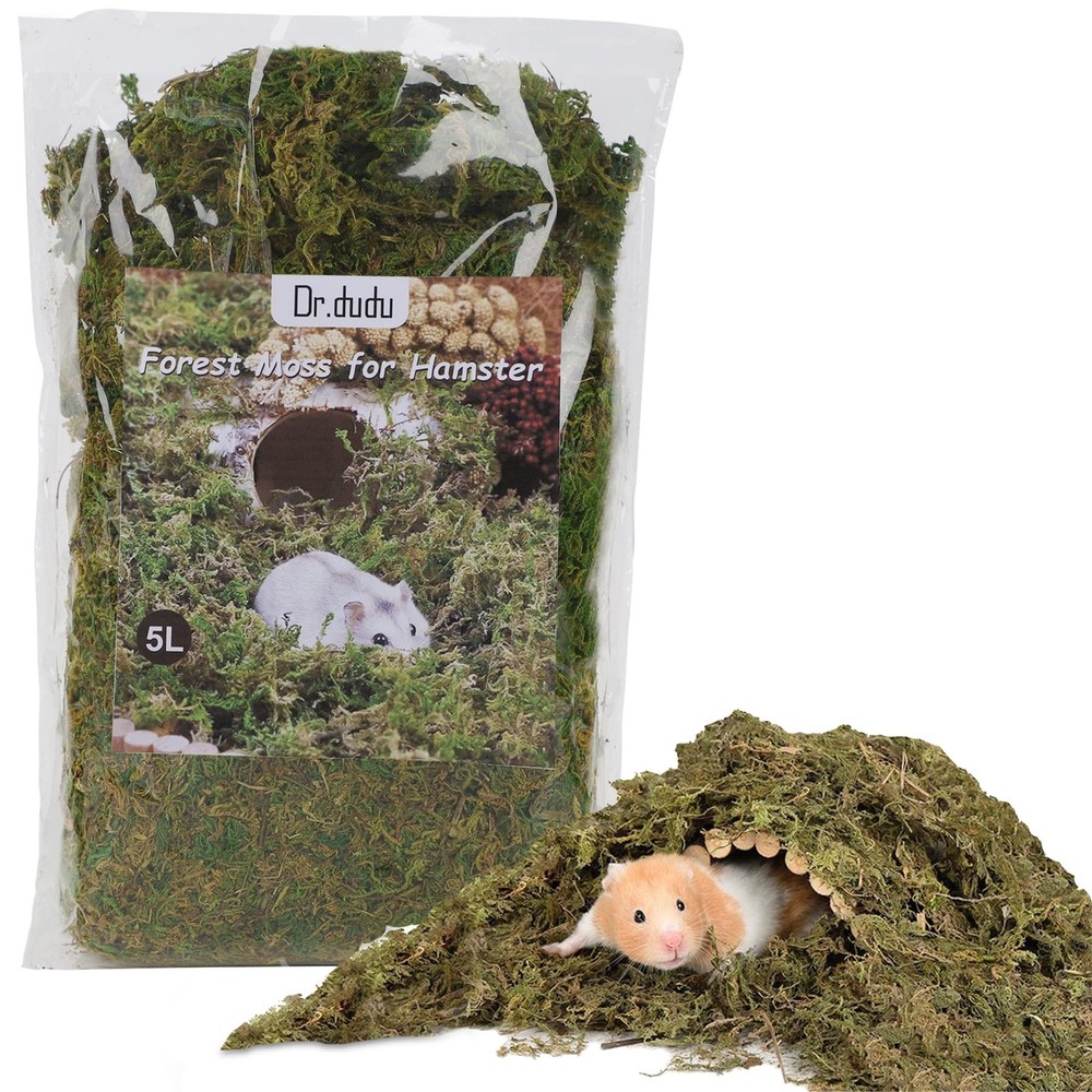 5L Forest Moss For Hamster Bedding Nesting Syrian Gerbil Cage Accessory