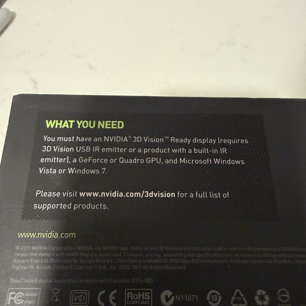 New / Sealed Nvidia 3D Vision 2 Wireless Glasses