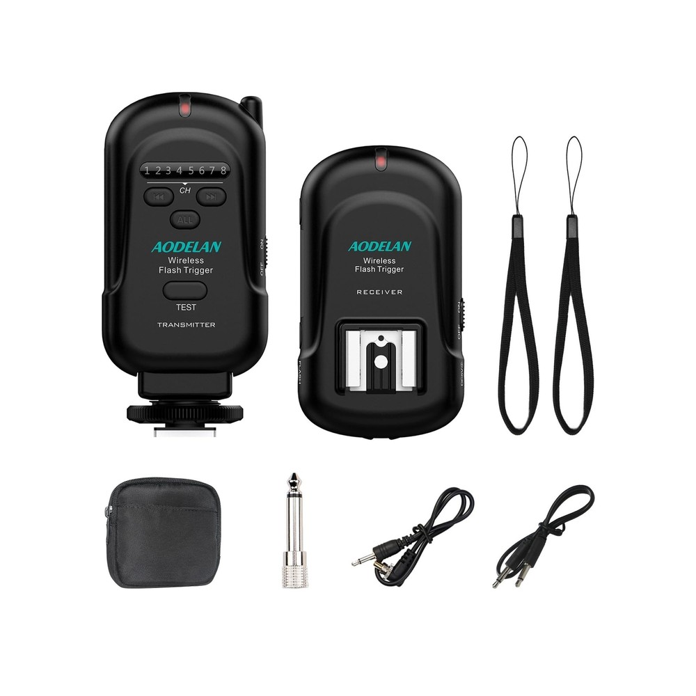AODELAN Wireless Flash Trigger Transmitter and Receiver Set, Wireless Remote ...
