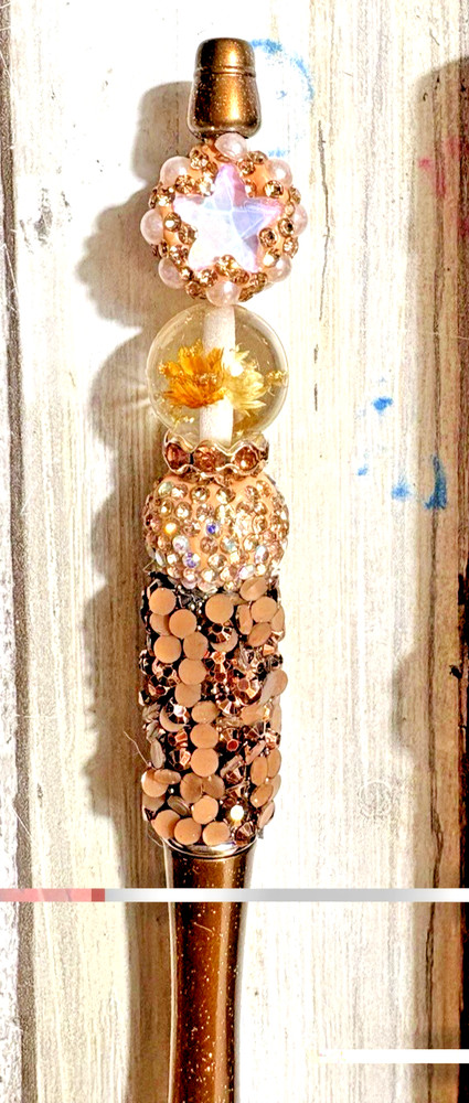 HANDCRAFTED BEADED PEN , key chain & NOTE PAD SET