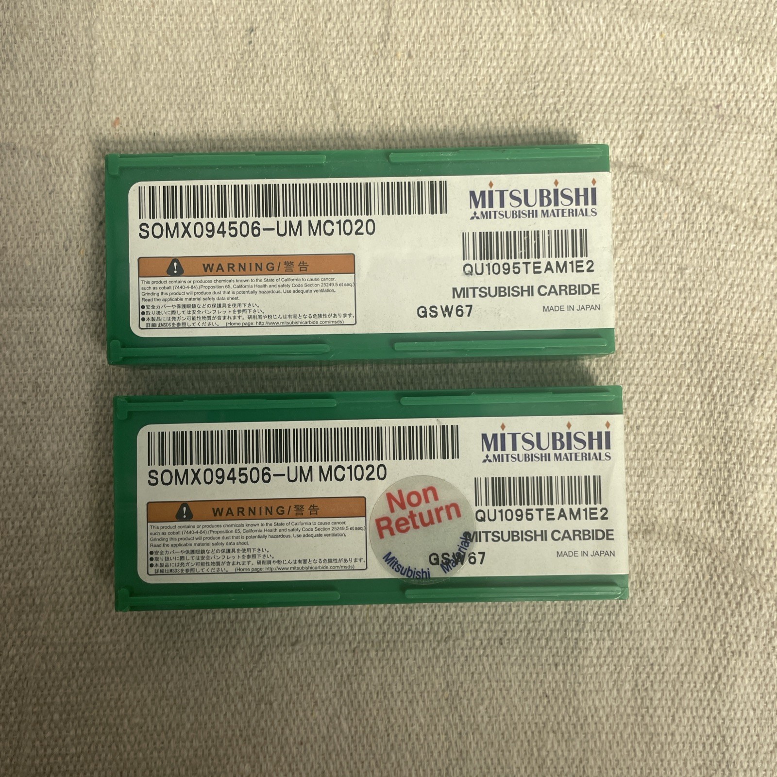 Carbide inserts Mitsubishi SOMX094506-UM MC1020 - 20 inserts (invB15)