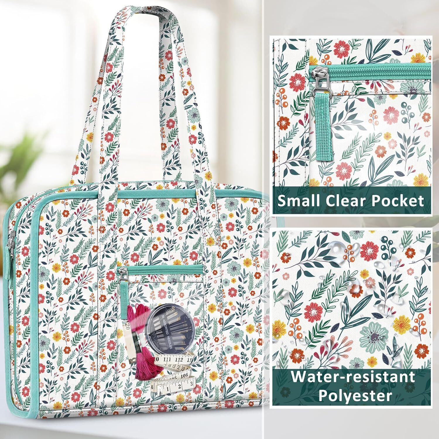 Large Sewing Craft Supplies Storage Tote Bag w Handle for Sewing kits (BAG ONLY)