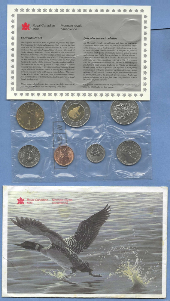 Canada 1997 Proof like Mint set with COA  & Envelope